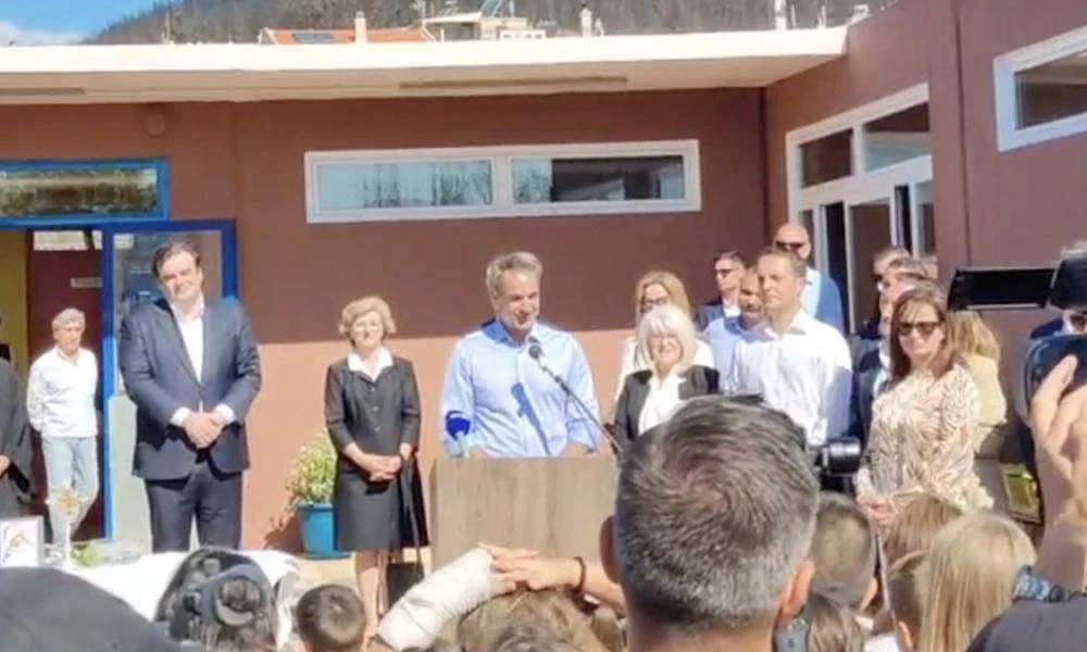 Σε αγιασμό σχολείου στην Παλαγία Αλεξανδρούπολης ο Μητσοτάκης